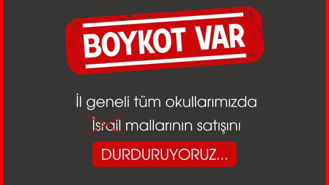 İsrail zulmünü destekleyen firmaların ürünlerini boykot ediyoruz.